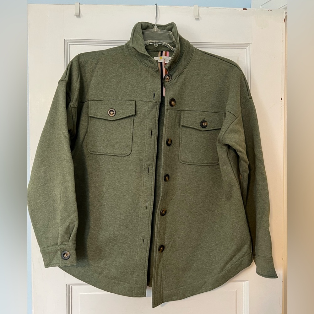 NWOT women’s Boden green shacket size US 8